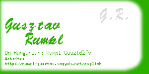 gusztav rumpl business card